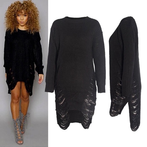 Haus of Layers Sweaters - NEW! Oversized Shredded Sweater